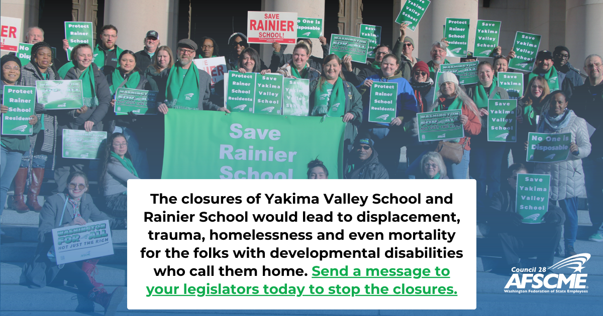 Protecting yakima valley school and rainier school from closure