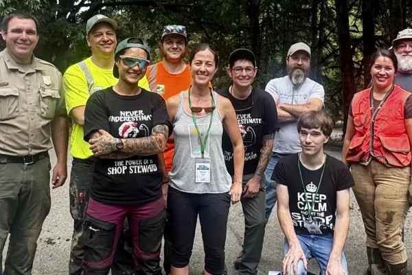 Parks Local 1466 members signing up new members