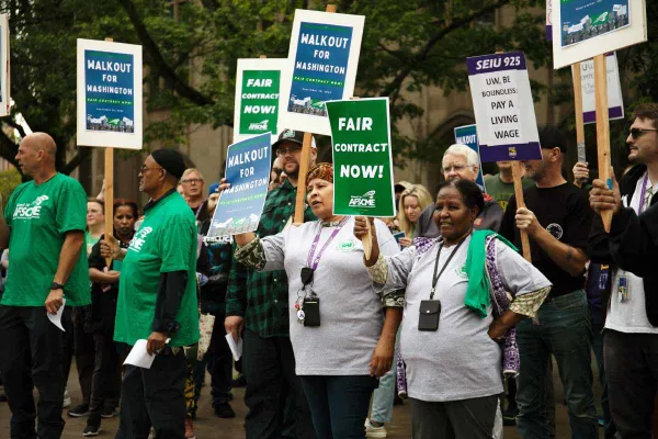 walkout for washington rally at UW