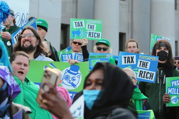 members rally on feb 10