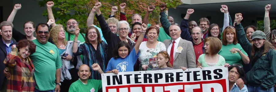 Interpreters United WFSE Local 1671 members at their founding