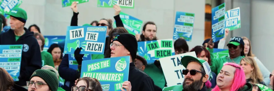 wfse members fighting to pass the millionaires tax