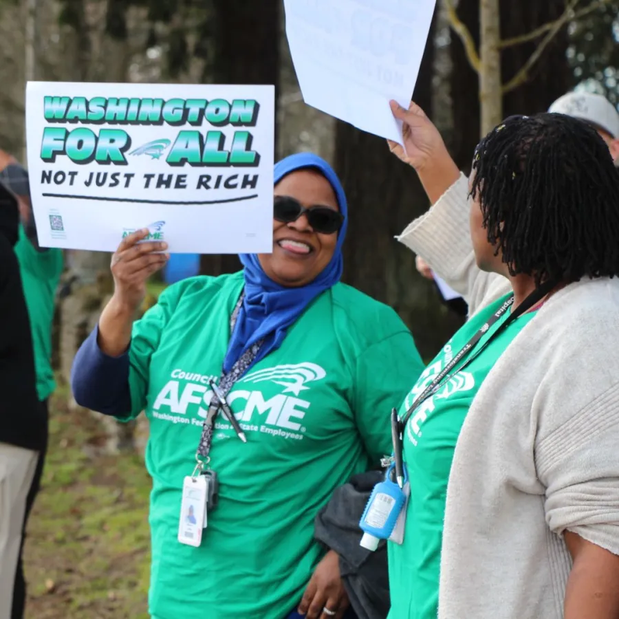 wa for all not just rich sign holding