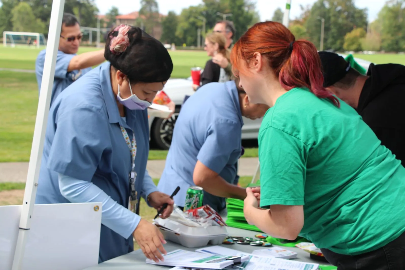 wfse members signing up for the union at Western State Hospital, the worksite often described as the most dangerous in the state