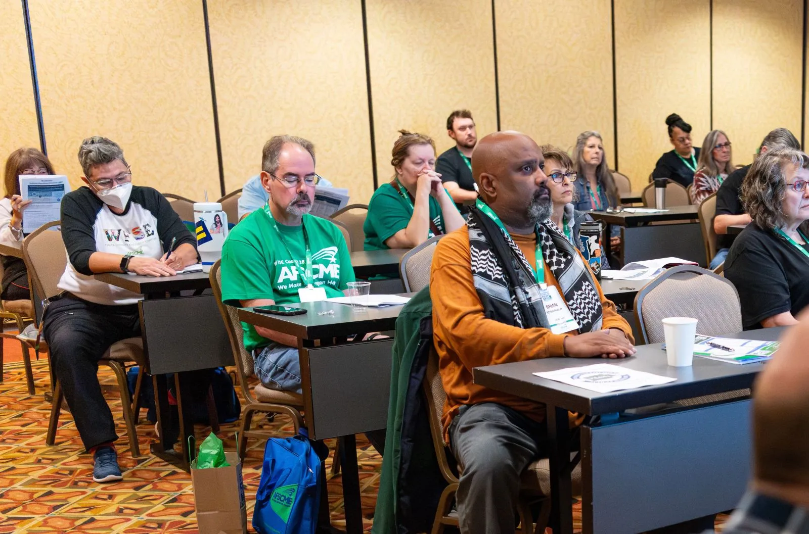 Members in a training during convention