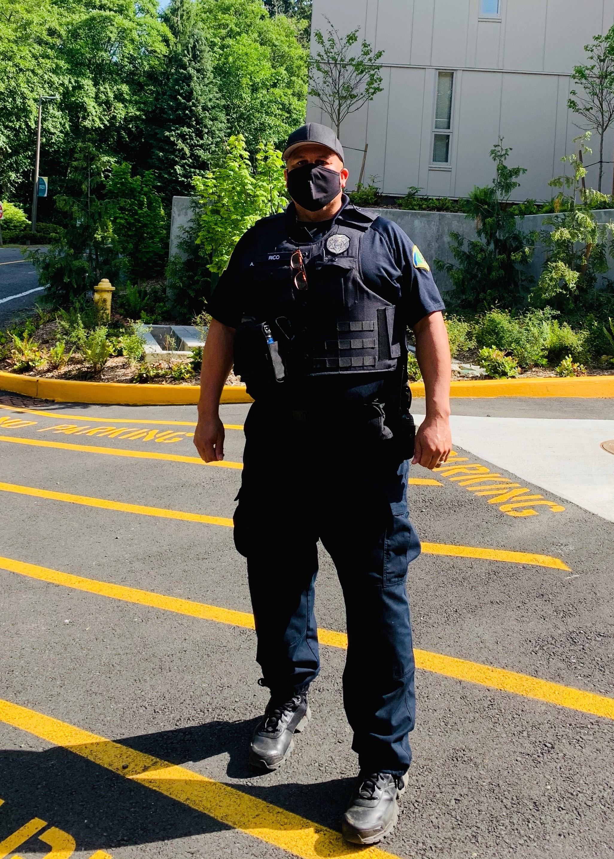 Aaron Rico, retired law enforcement and current Local 304 member and security guard at Shoreline Community College