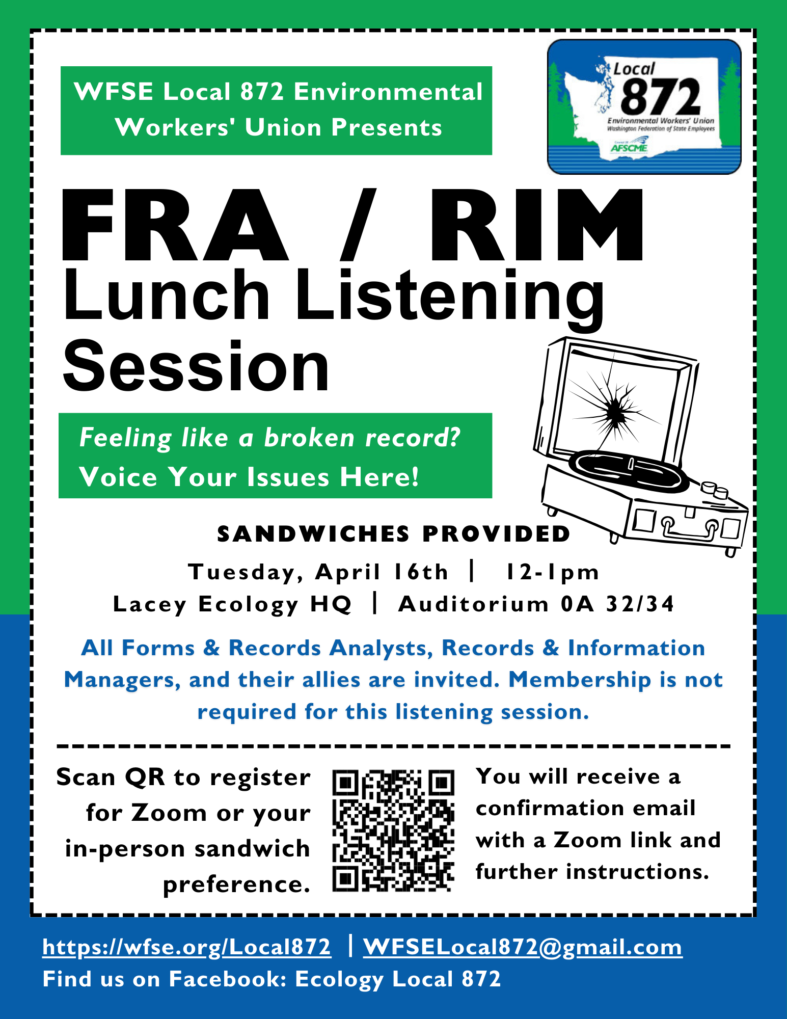 FRA/RIM Listening Session flyer